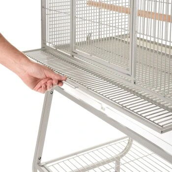 Montana Cages Voliere San Remo III Hellgrau 5 Montana Cages Voliere San Remo III Hellgrau – Bild 3