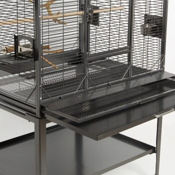 Montana Cages Voliere Madeira II Dunkelgrau 5 Montana Cages Voliere Madeira II Dunkelgrau – Bild 3