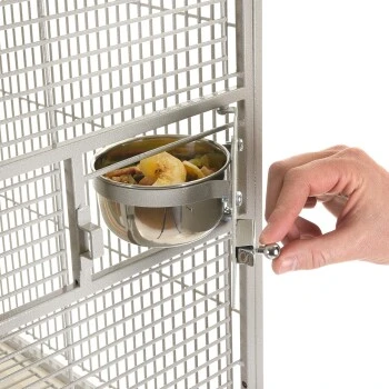 Montana Cages Voliere San Remo III Hellgrau 9 Montana Cages Voliere San Remo III Hellgrau – Bild 7